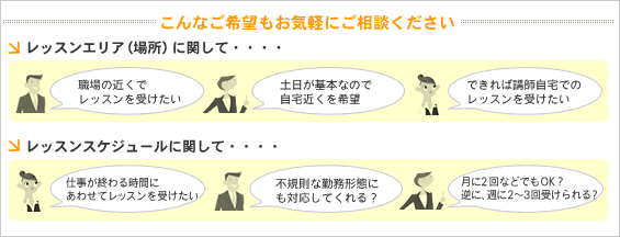 こんなご希望もお気軽にご相談ください。