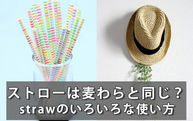 ストロー Straw は 麦わら と同じ単語 Strawの使い方 ストロー Straw は 麦わら と同じ単語 Strawの使い方
